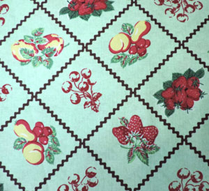 Old Fashioned Fruit on Green