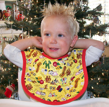 Yellow Salt & Pepper in Red Trim Yellow Back