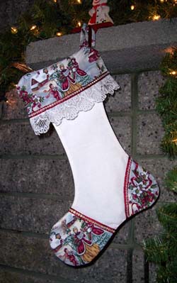 Victorian Caroler Christmas Stocking click for large view