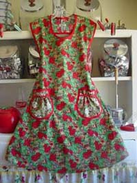 Rose Holiday Rose Apron, larger view available