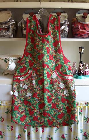 Violet Holiday Rose apron