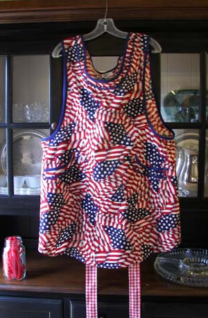 Violet patriotic apron