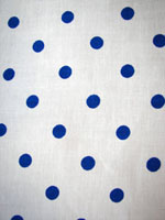 White Sky blue Poka Dot