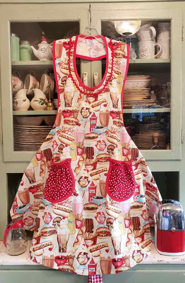 Aunt Rose apron in soda fountain