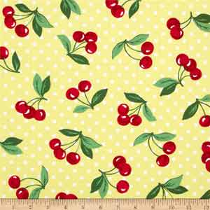 Cherry yellow polka dots