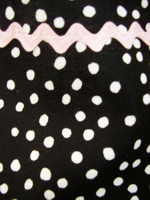 Black / White Polka Dot close up