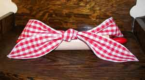 Red Gingham Lucy Hair Wrap