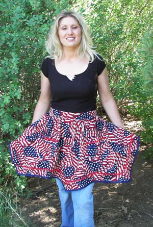 Victory 4th of July half apron, click for more views