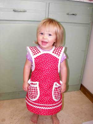 Little girl in polka dots