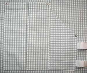 Man Apron Gingham Side Pocket