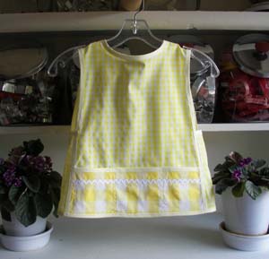 Child Bib Aprons Yellow Gingham