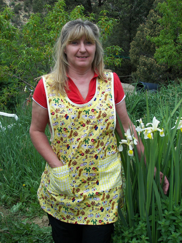 Retro salt and pepper aprons